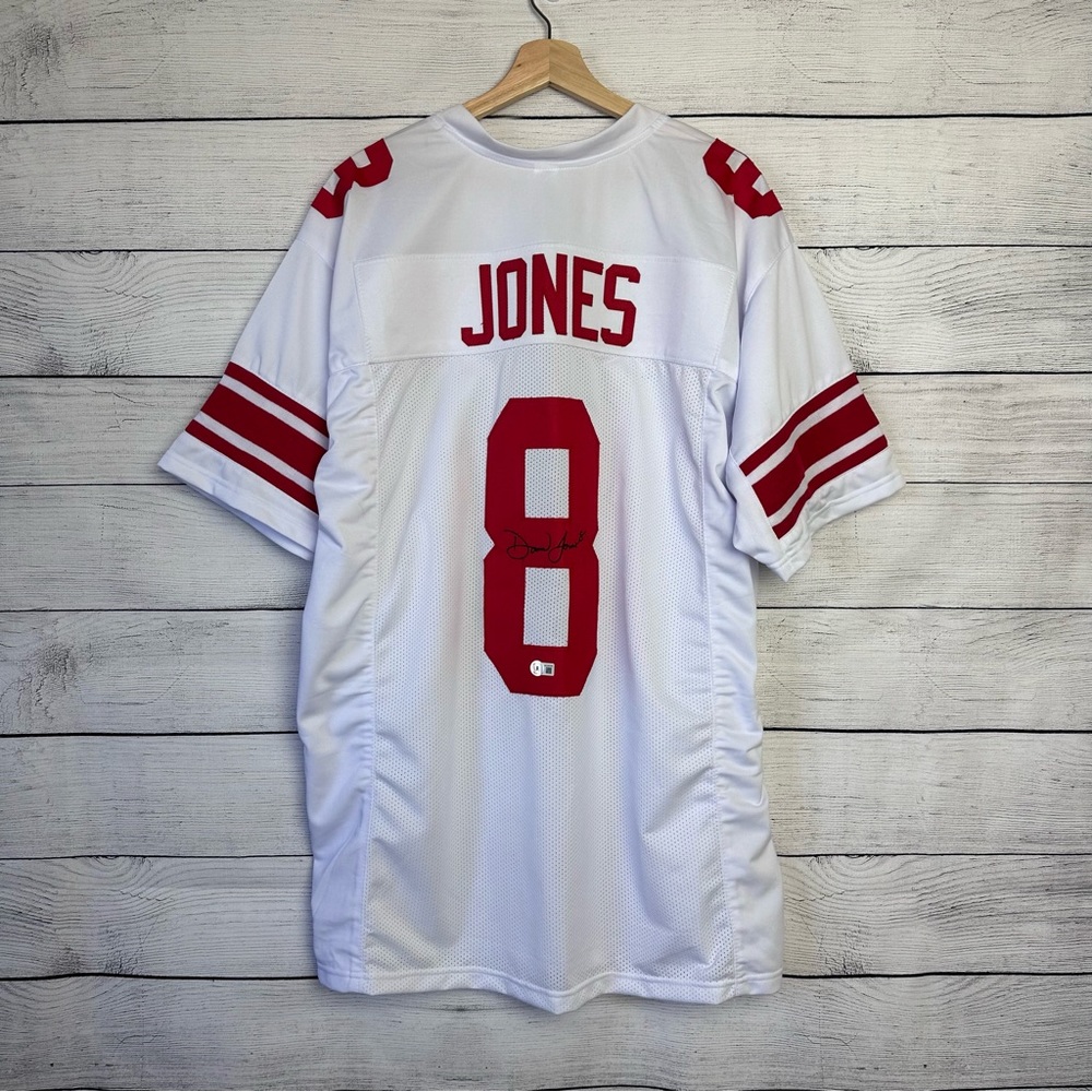 NY Giants "DANNY DIMES" Custom Jersey Daniel Jones Signed‎ Beckett Witnessed XL